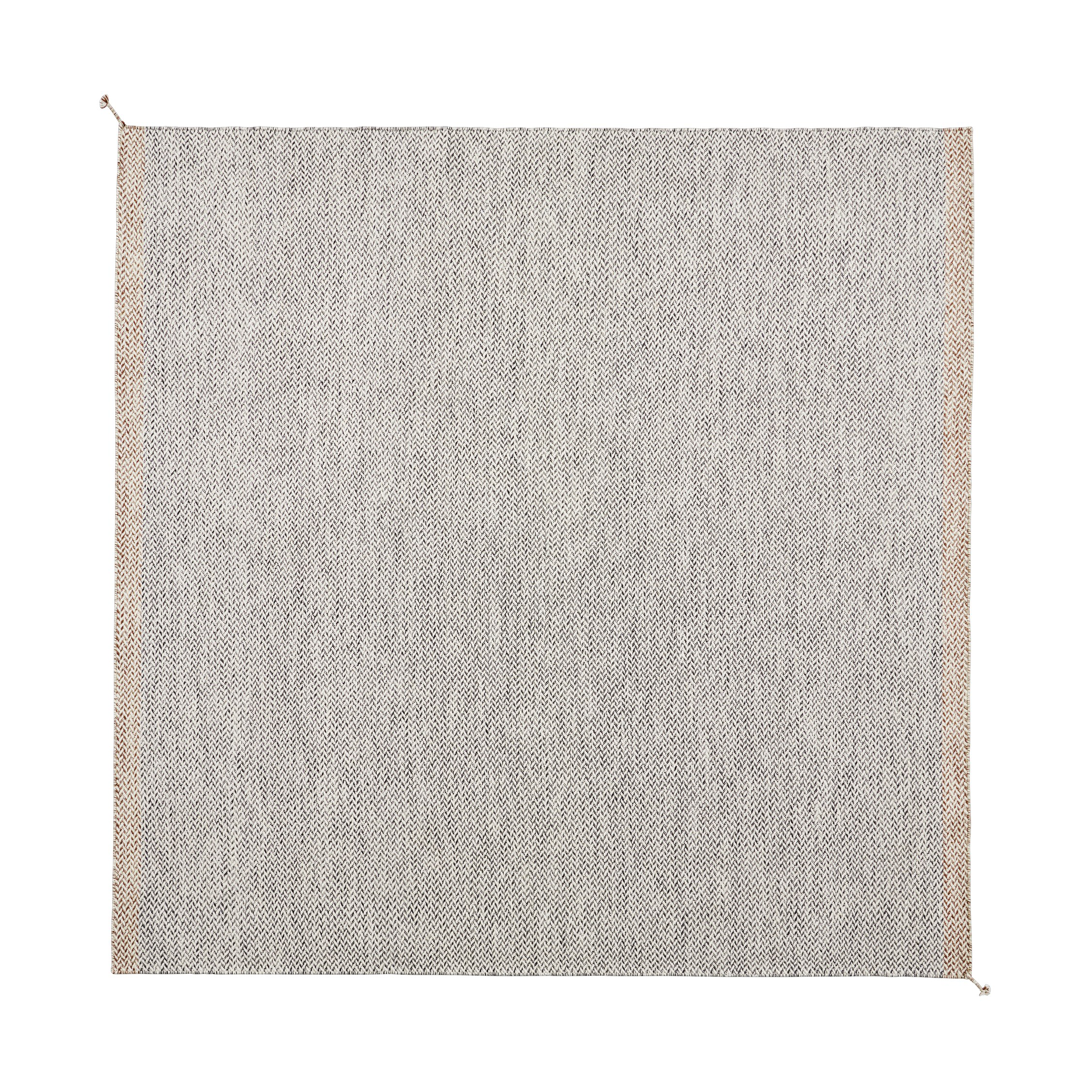 Alfombra de lana Ply 240x240 cm Black-white