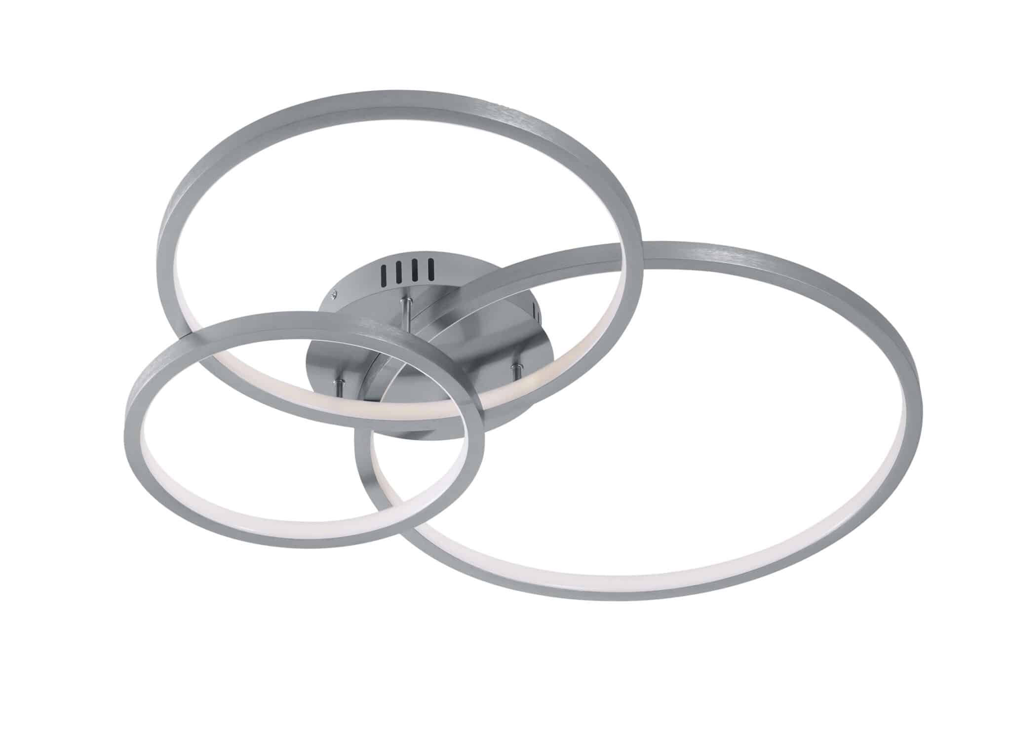 Trio Aaron Plafón LED de metal níquel mate 652710307