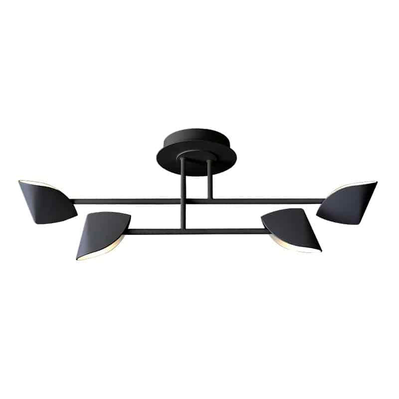 Mantra Capuccina Plafón Pequeño 4 Luces LED 30W 3000K negro 7582