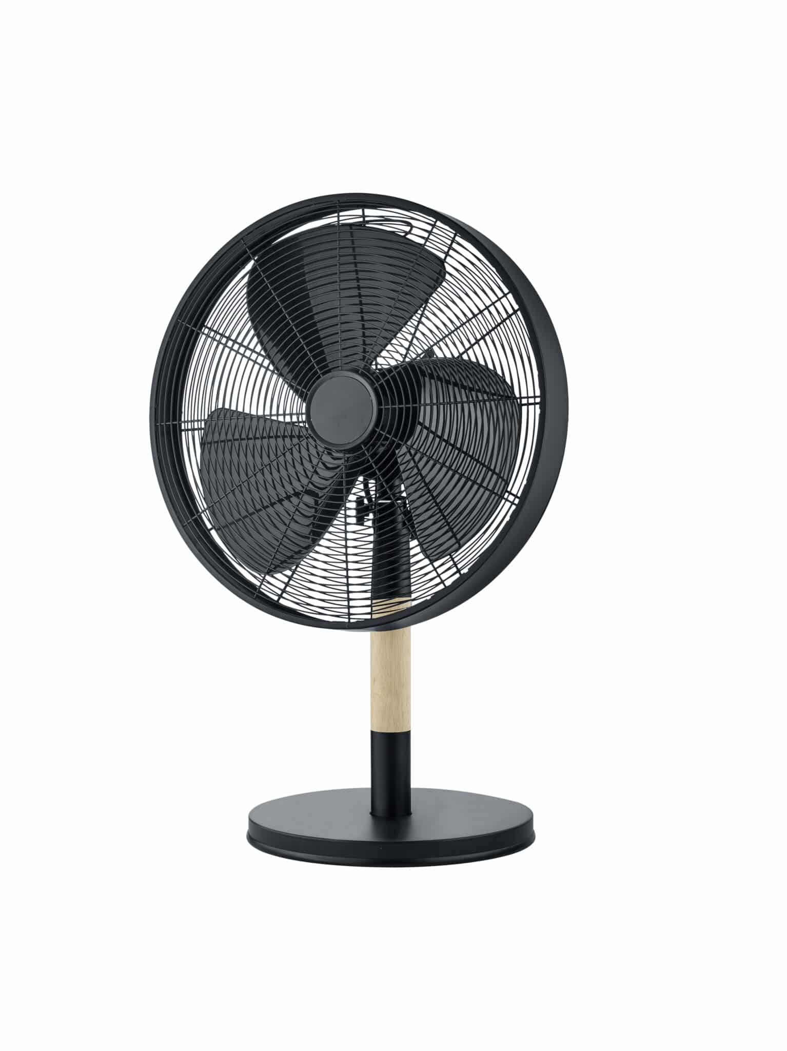 Trio Viking Ventilador de pie metal estera negra R035-32