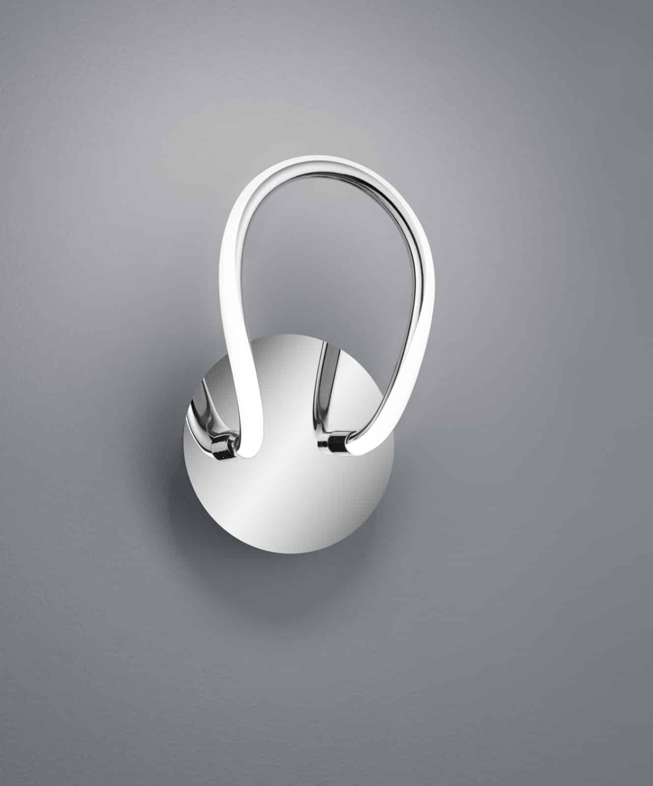 Trio Bologna Aplique de pared LED de metal cromo R27051106