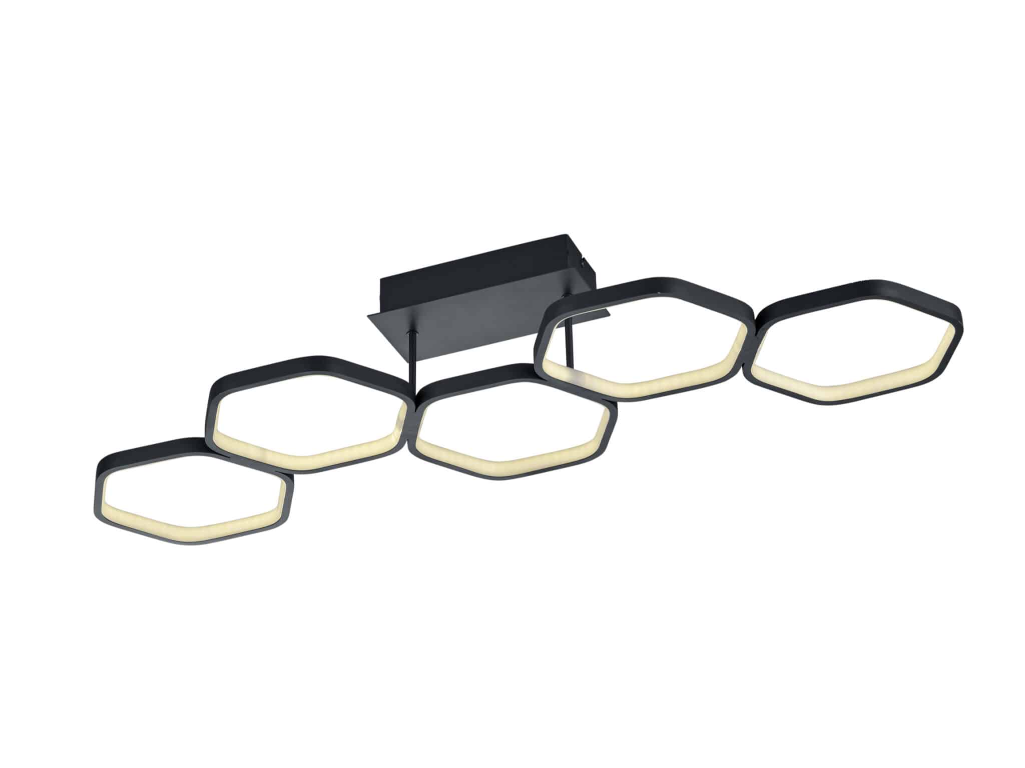 Trio Vigo Plafón LED de metal antracita R62055142