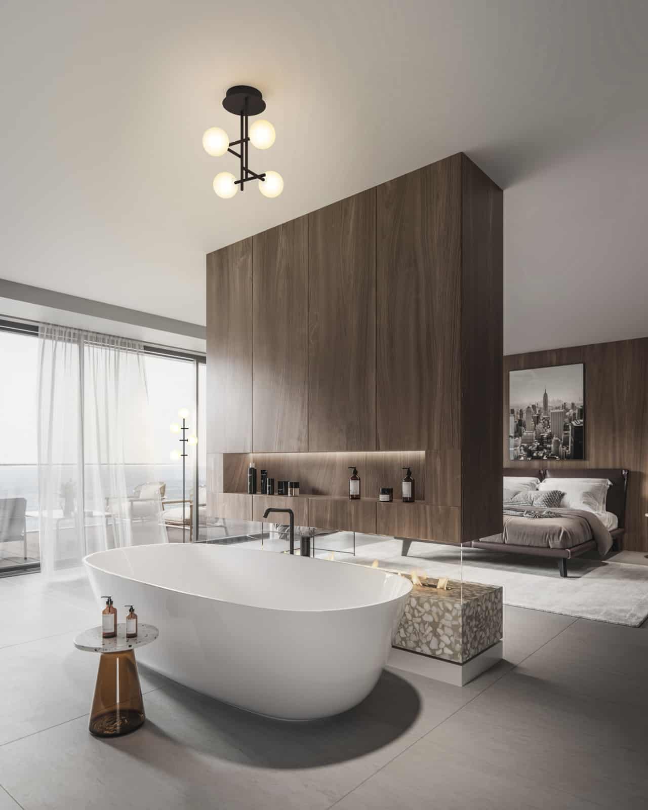 Mantra Cellar Plafón bolas 4 luces negro 7633