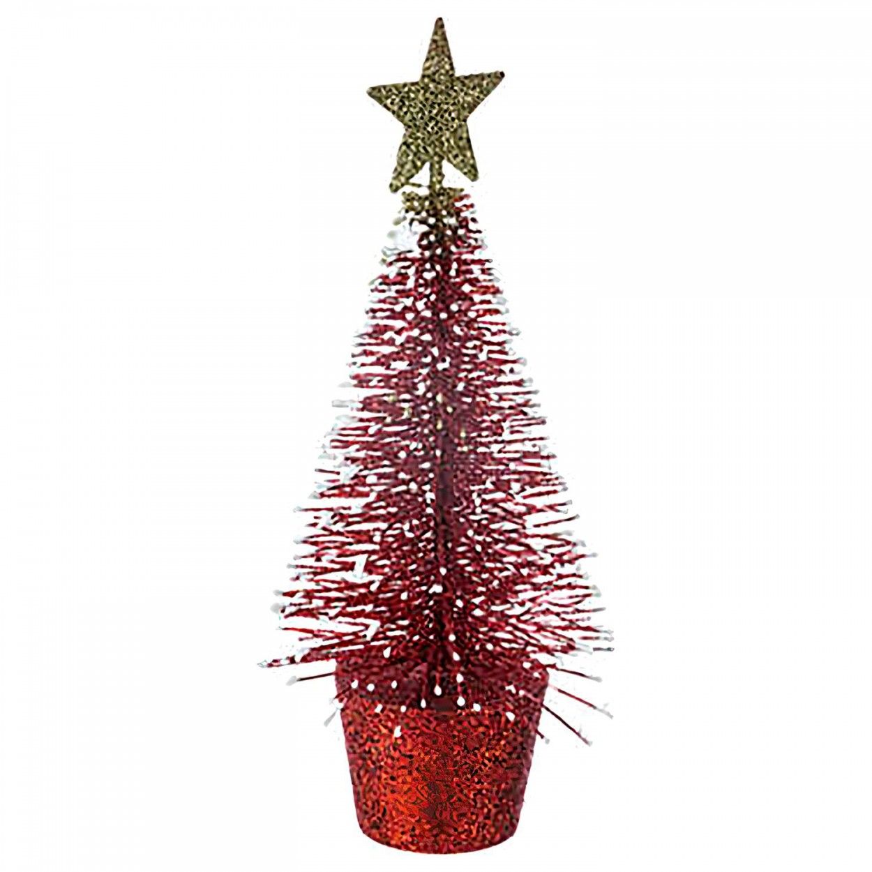 ÁRBOL DE NAVIDAD DECORATIVO ROJO 15CM