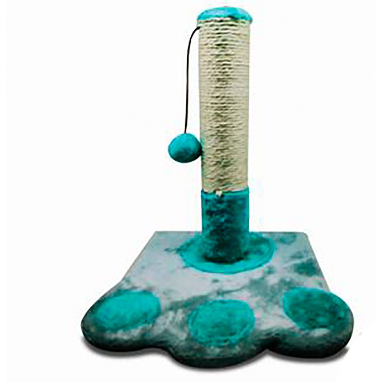 Arbol para gato con forma de Huella, color azul 33X33X37cm