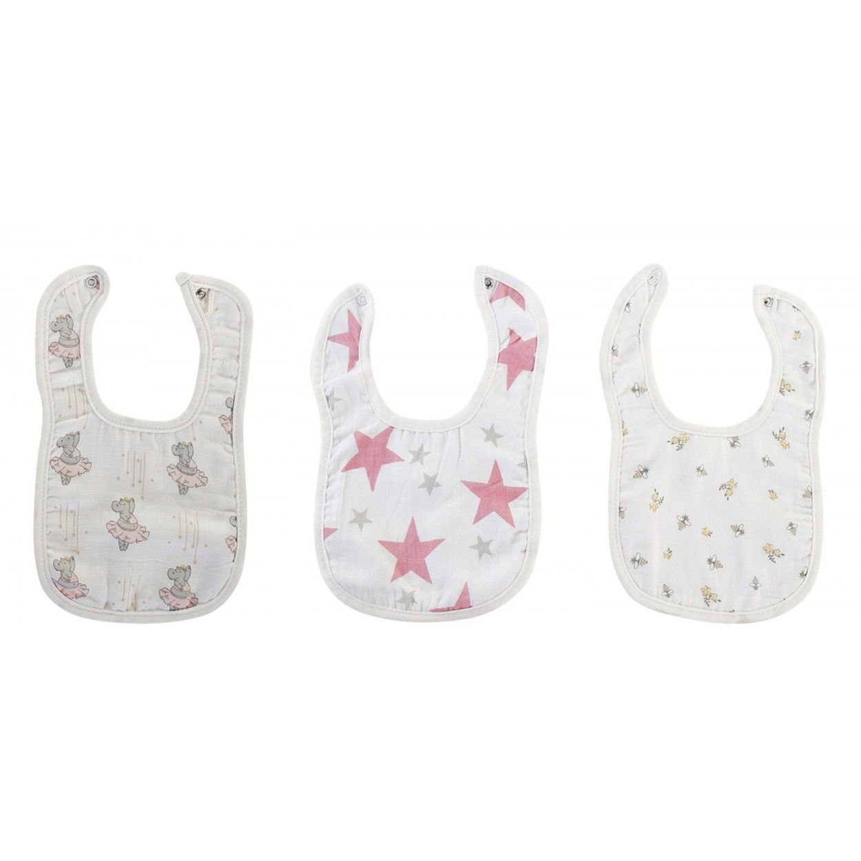 Babero para Bebé de colores, Set de Baberos para Bebé de Algodón 19,5x31 cm