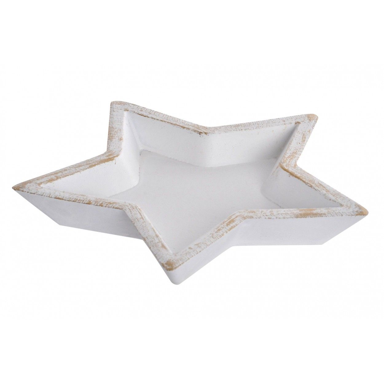 BANDEJA DECORATIVA ESTRELLA BLANCA 16,5CM