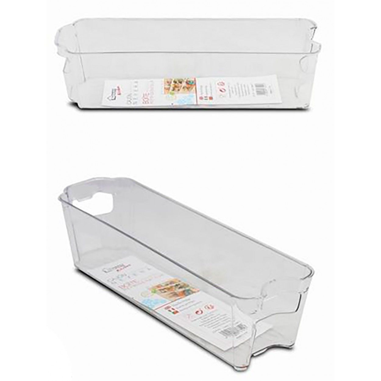 Caja de Almacenamiento para Nevera color Transparente, Tres Tamaños diferentes