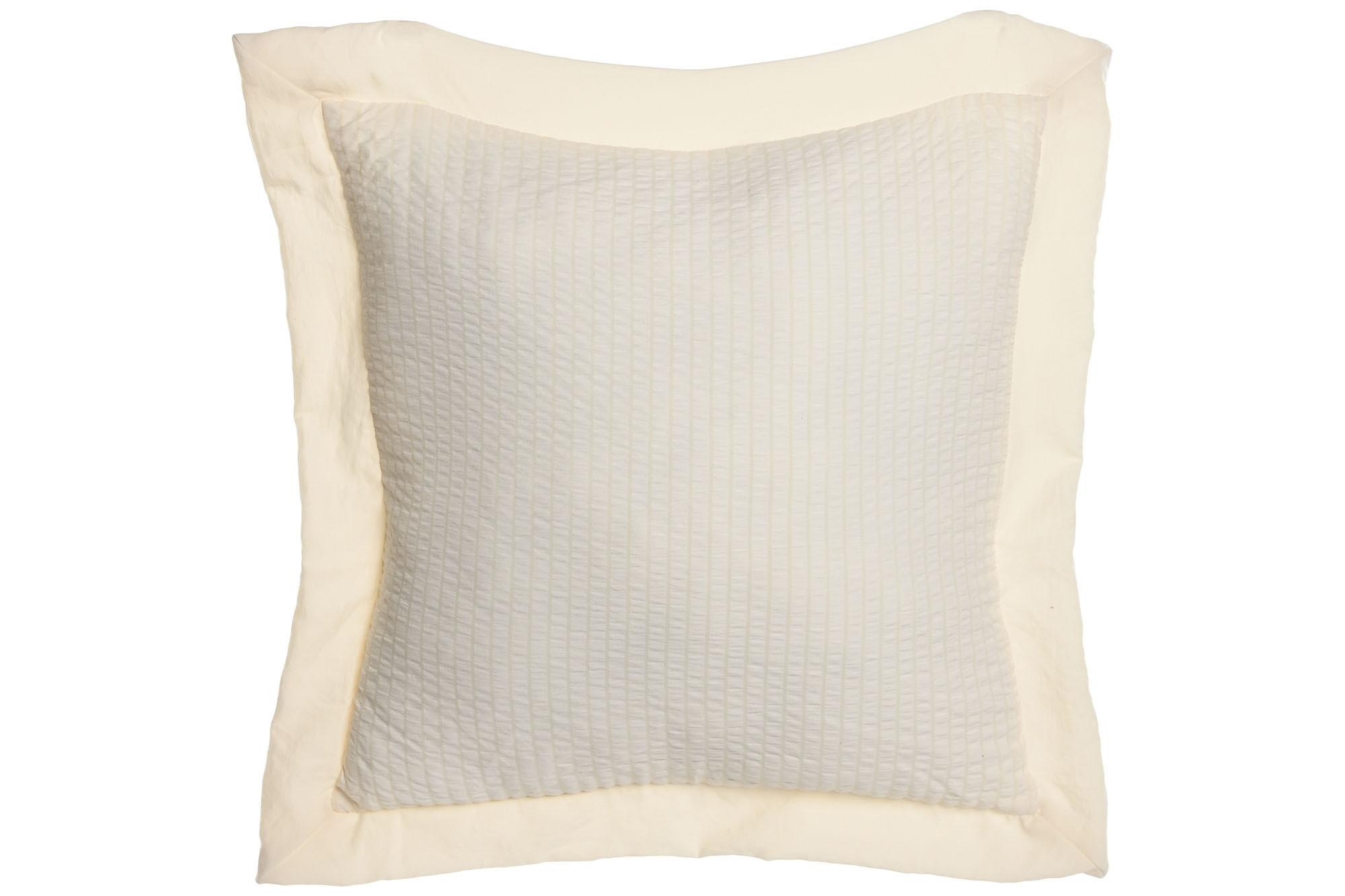 DKD Home Decor 1c25 Cojín Boho Blanco 45x45 cm (8cm fondo) - Juego de 2 Unidades, Poliéster 420 gsm con Cremallera