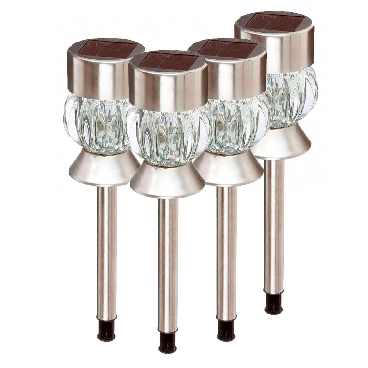 Baliza Exterior Jardín SET 4 Acero Inox 25,5cm