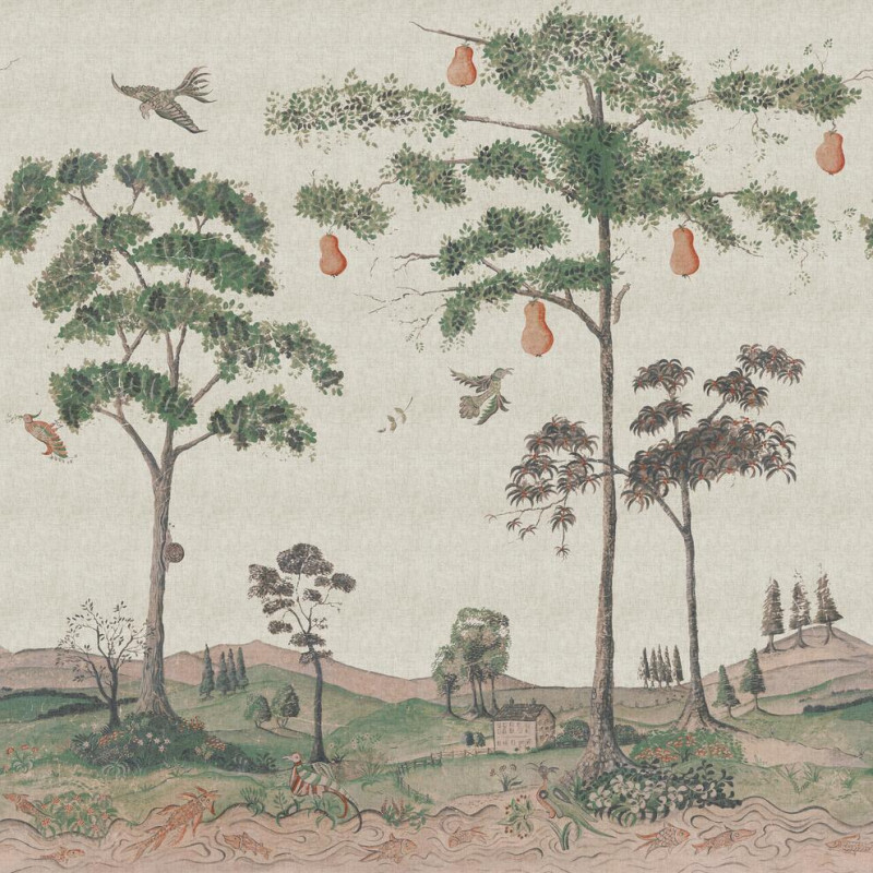 MYTHICAL LAND ON LINEN