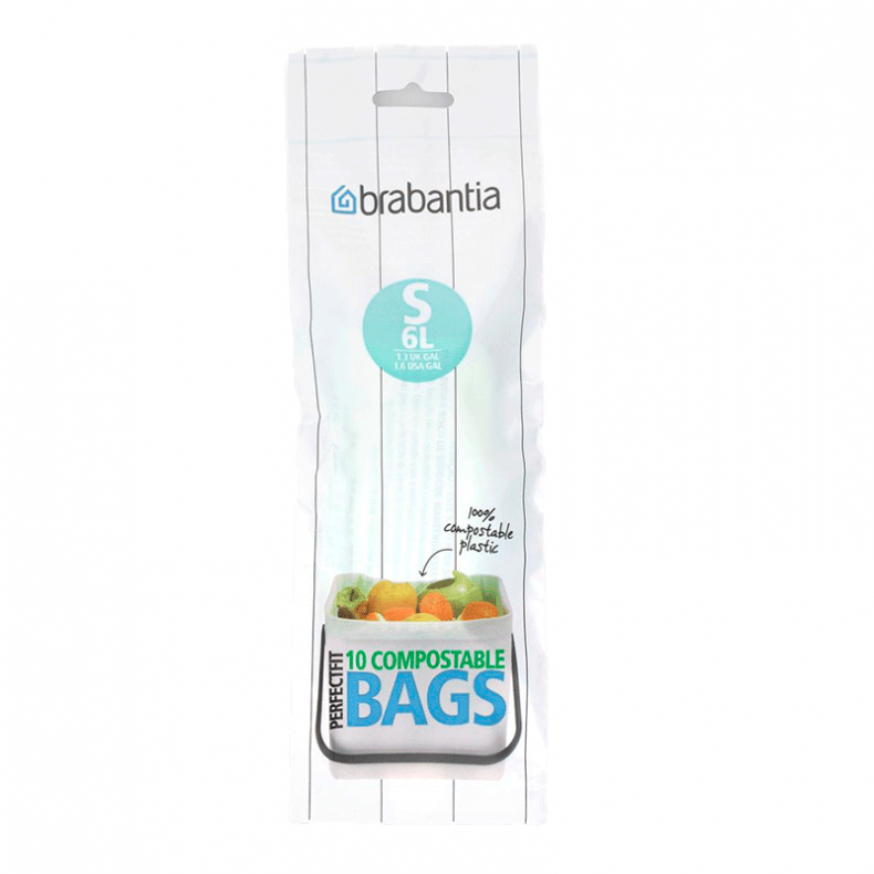 PACK 10 BOLSAS BASURA BIODEGRADABLES (S) 6L