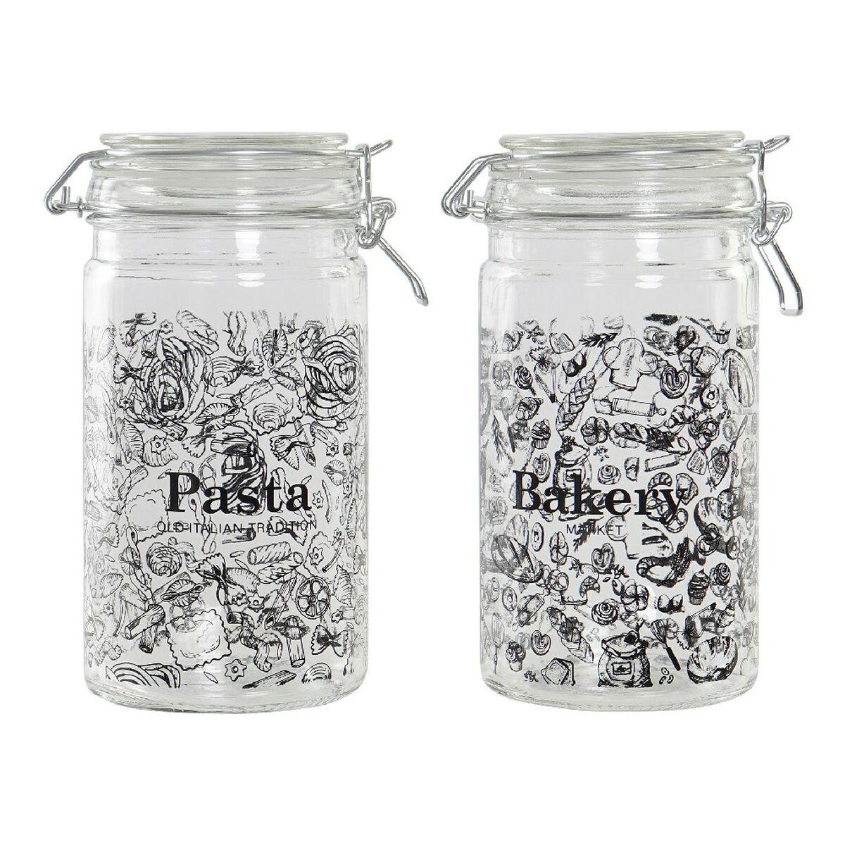 Bote DKD Home Decor Cristal Tradicional 10 x 12.5 x 20 cm 1 L (2 pcs)