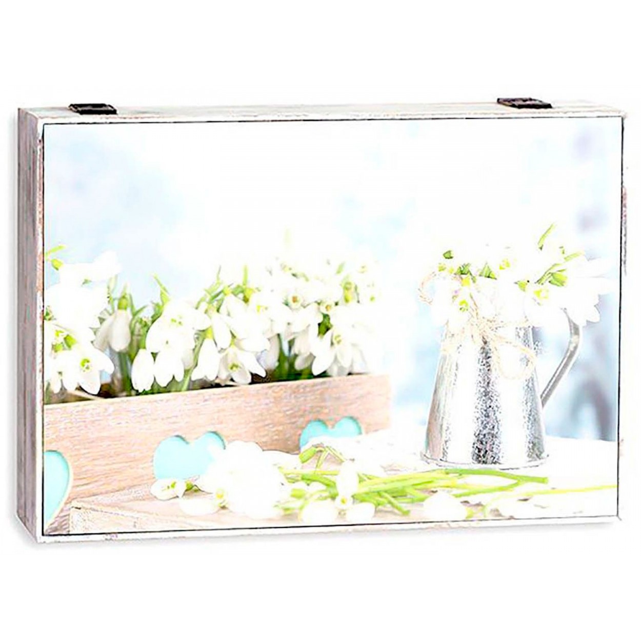 TAPA CONTADOR CUADRO LUZ JARRON FLORES 46X32X7CM