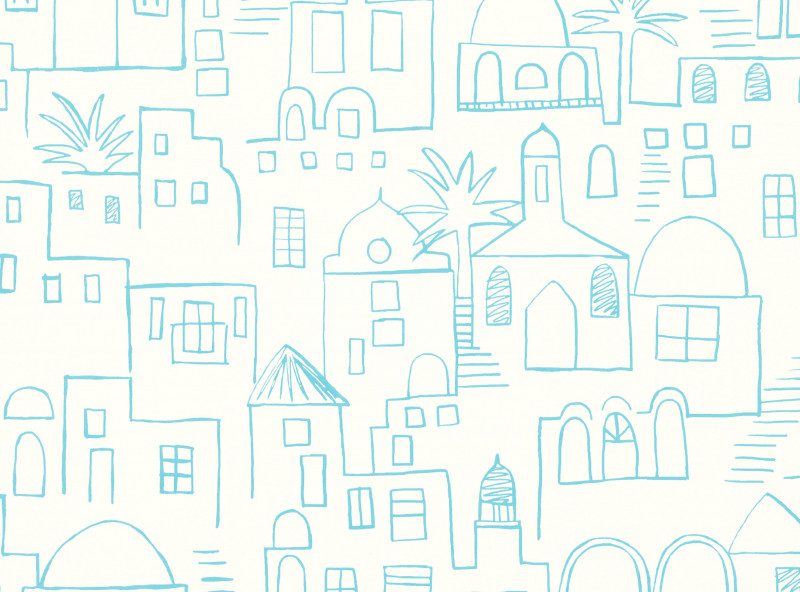 Teeny Santorini Wallcovering