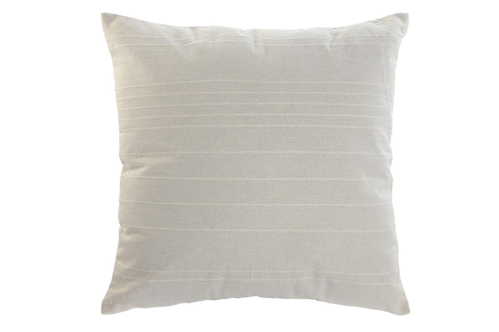 DKD Home Decor Cojín Urban Crudo de Poliéster con Relleno de Algodón 60x60x8 cm (2 Unidades) Cierre Cremallera Gramaje 950