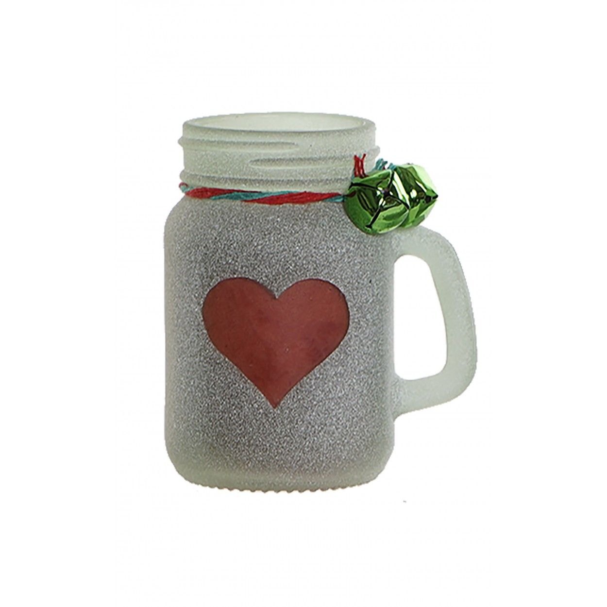 Vela de Navidad en Taza de Cristal Reutilizable. Diseño Navideño y Original 8X5x9cm